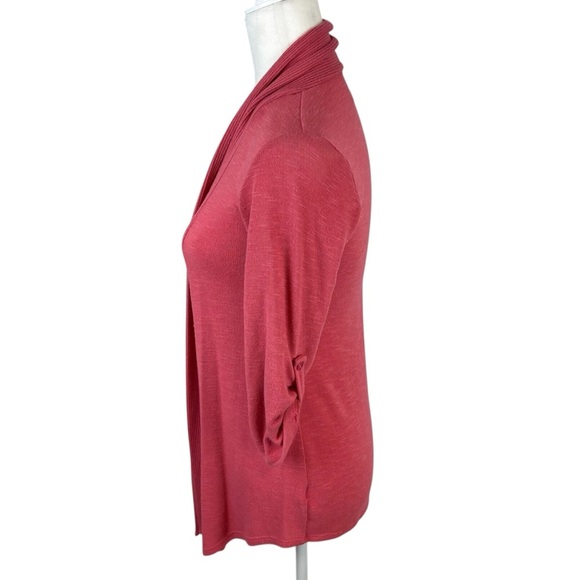 Bobeau Red Open-Front Cardigan Size XS - Picture 4 of 7
